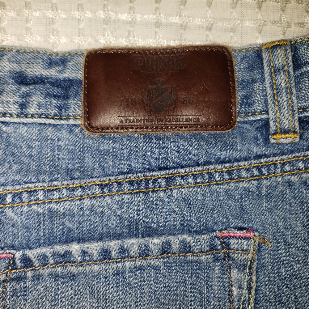 VICTORIA SECRET PINK MINI JEAN SKIRT - Picture 6 of 10